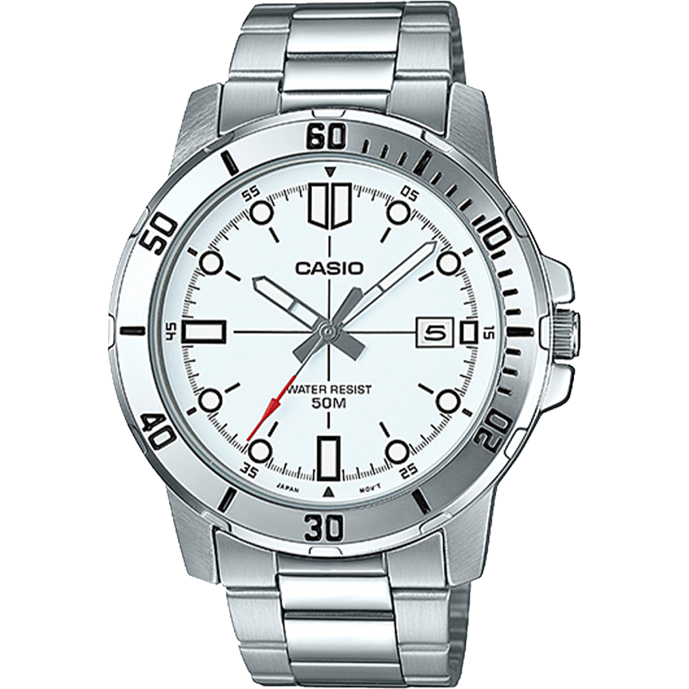 Casio MTPVD01D-7EV | Silver Analog Watch