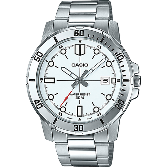 Casio MTPVD01D-7EV | Silver Analog Watch