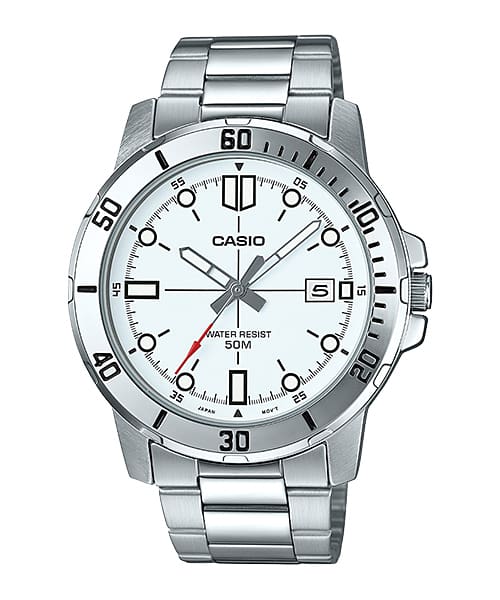 Casio MTPVD01D-7EV | Silver Analog Watch