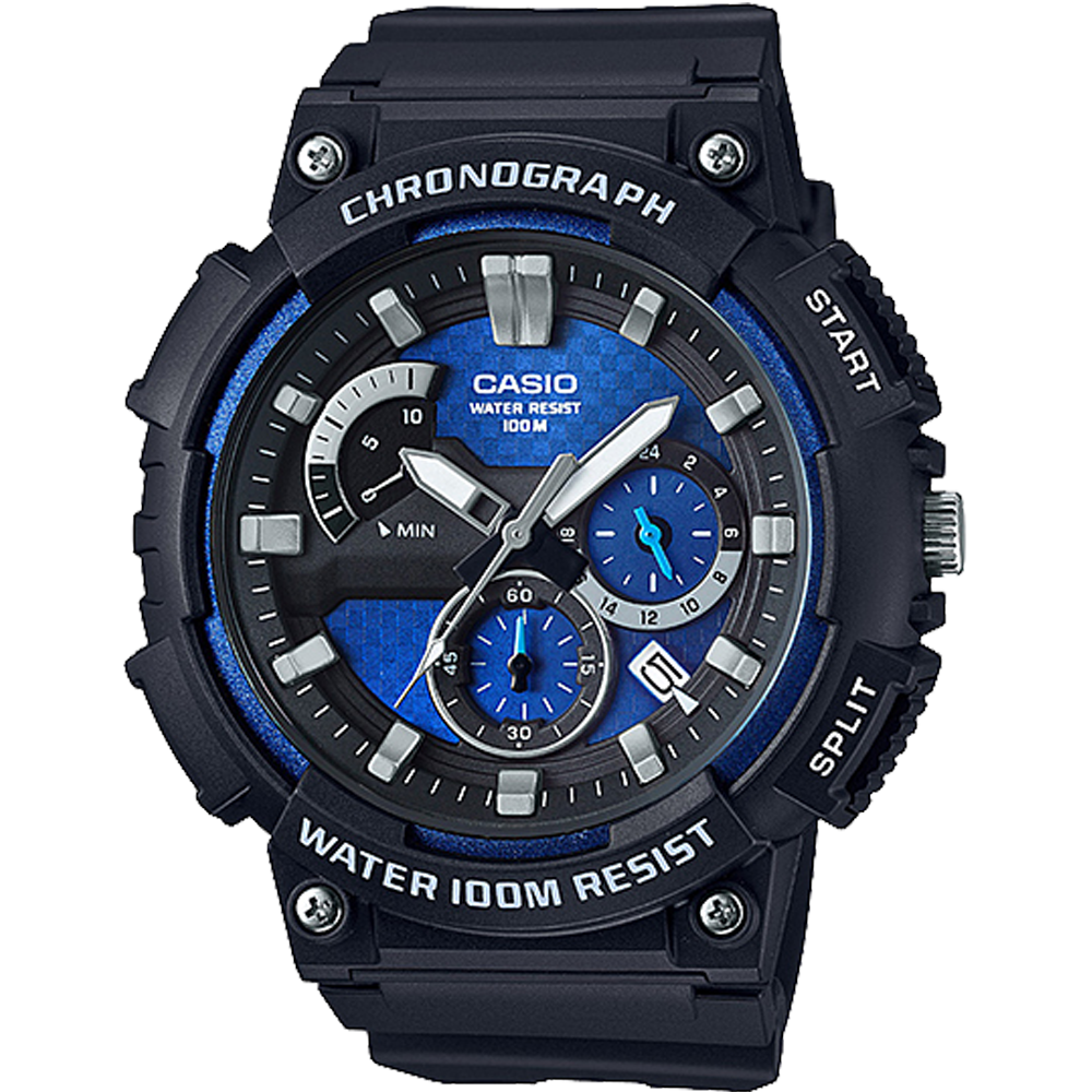 Casio MCW200H-2AV | Black and Blue Men's Analog Watch