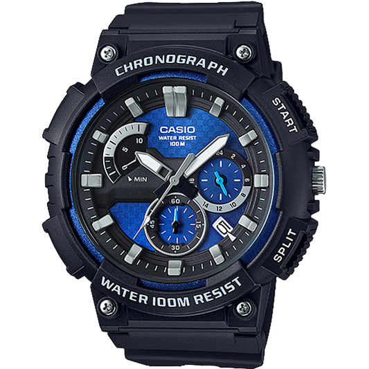 Casio MCW200H-2AV | Black and Blue Men's Analog Watch