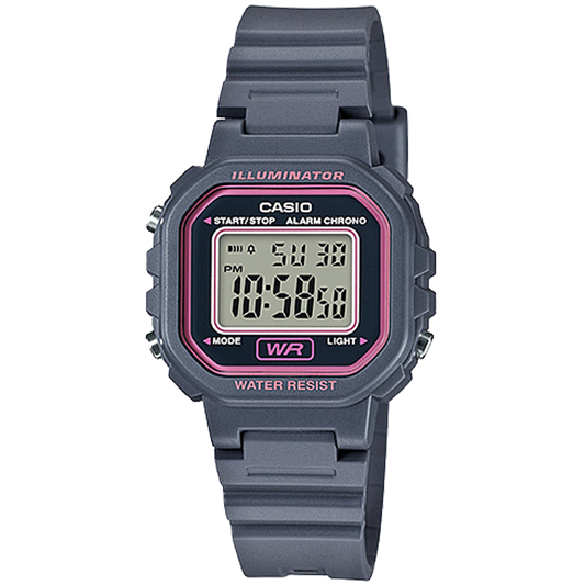 Casio LA20WH-8A | Grey and Pink Digital Watch