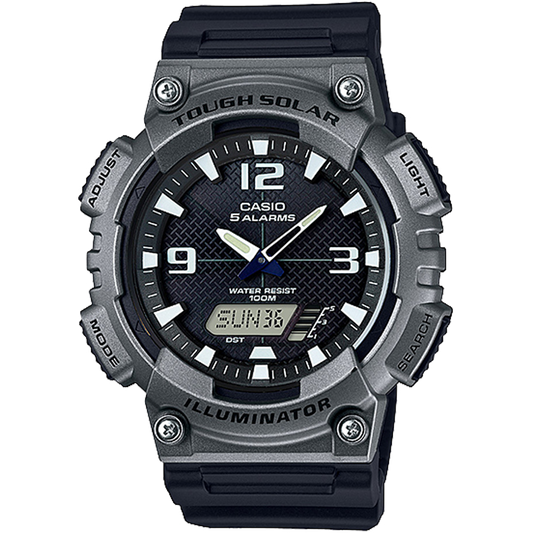 Casio AQS810W-1A4V | Analog-Digital Black and Dark Grey Watch