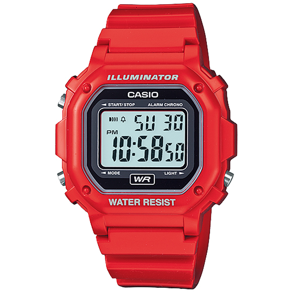Casio F108WHC-4A | Bright Red Digital Watch