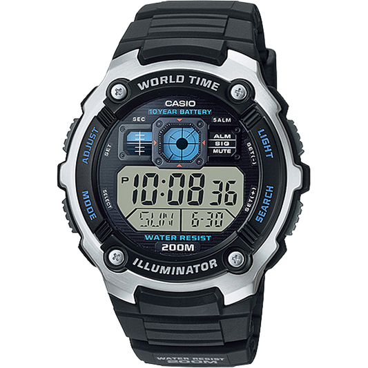Casio AE2000W-1AV | Illuminator Black and Blue Digital Watch