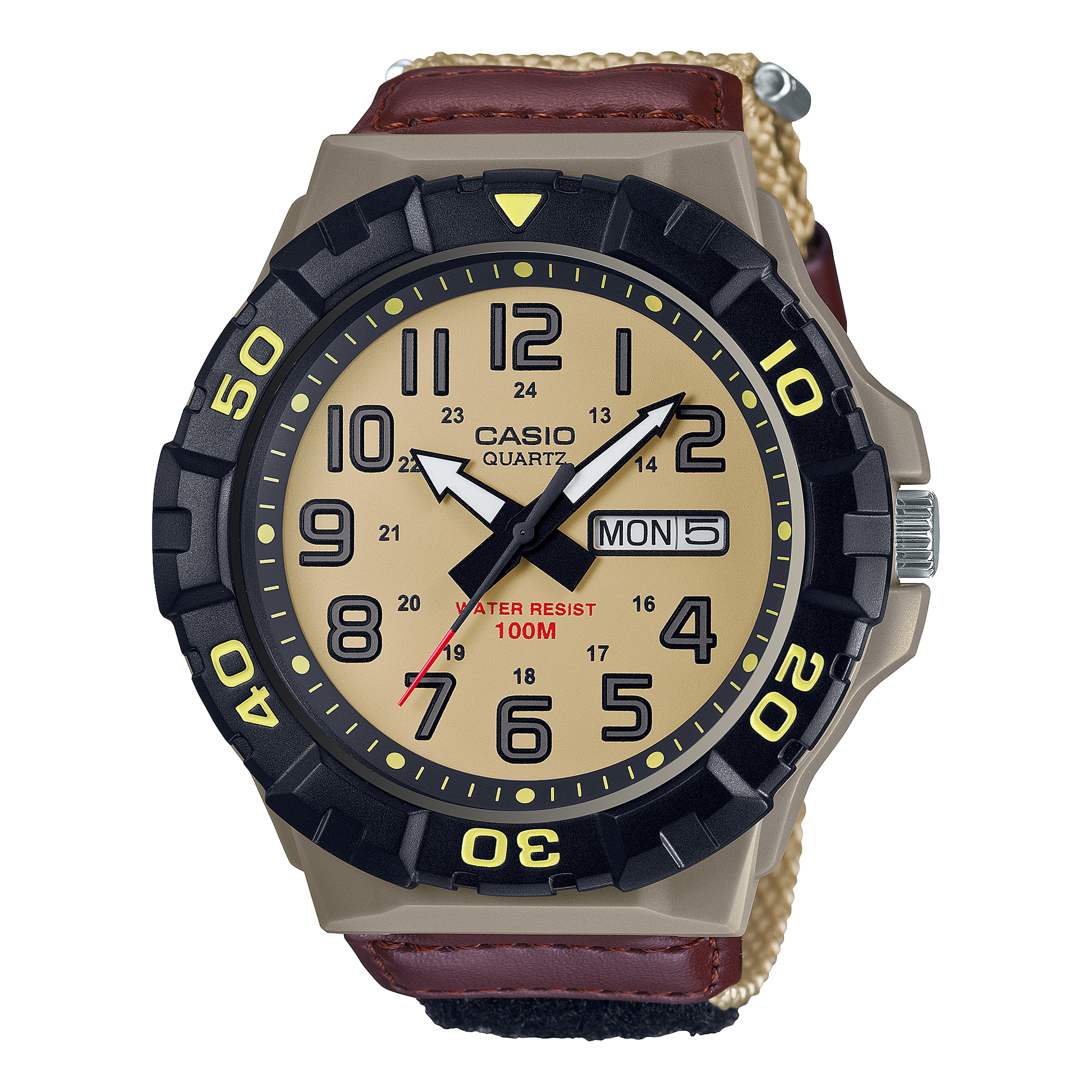 Casio MRW210HB-5BV | Black and Gold Analog Men's Watch