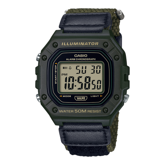 Casio W218HB-3AV | Green Digital Watch