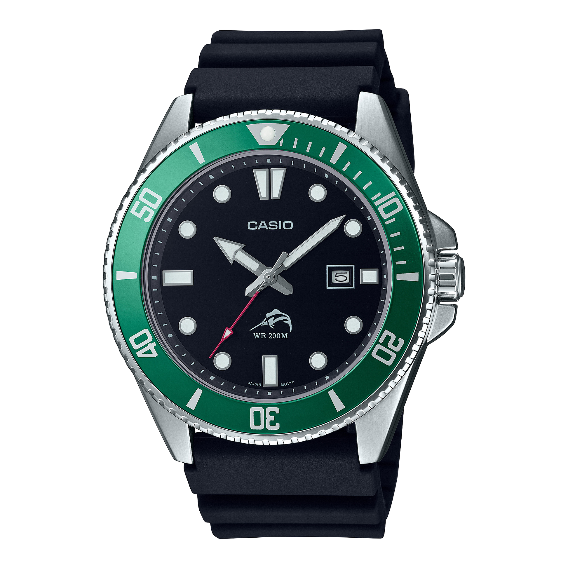 Casio MDV106B-1A3V | Black and Green Men's Analog Watch