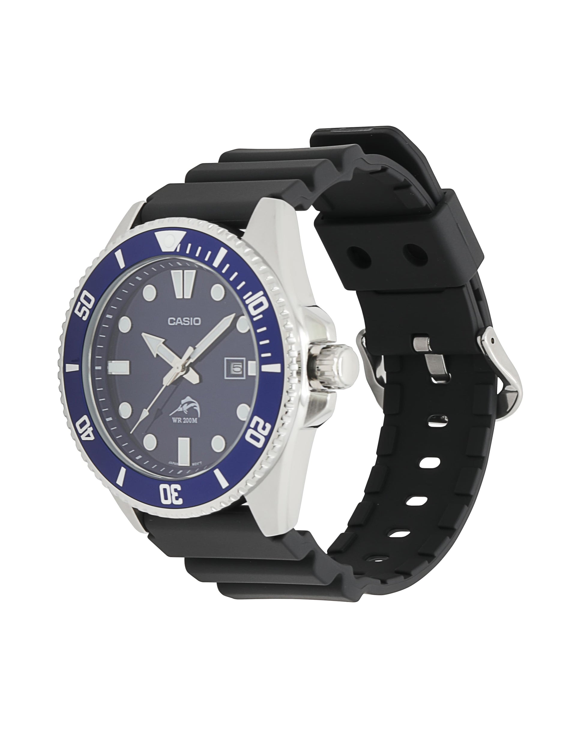 Casio MDV106B-2AV | Black and Royal Blue Men's Analog Watch