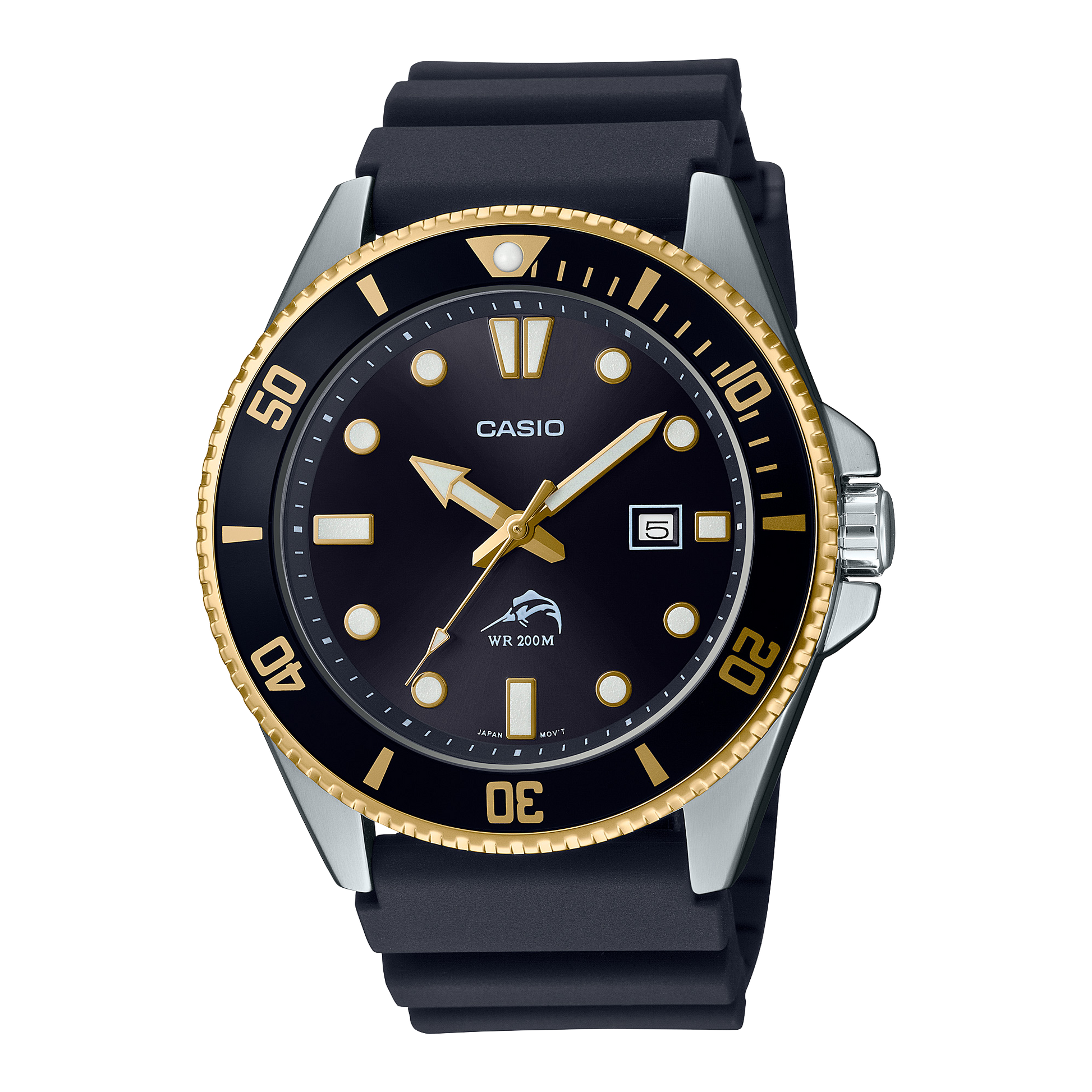 Casio MDV106G-1AV | Black and Yellow Men's Analog Watch