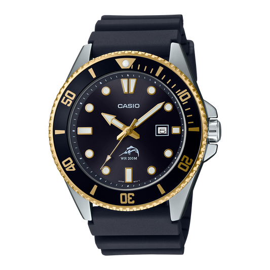 Casio MDV106G-1AV | Black and Yellow Men's Analog Watch