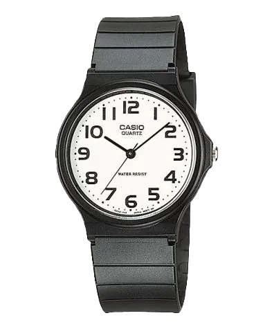 Casio MQ24-7B2 | Black and White Men's Analog Casual Watch