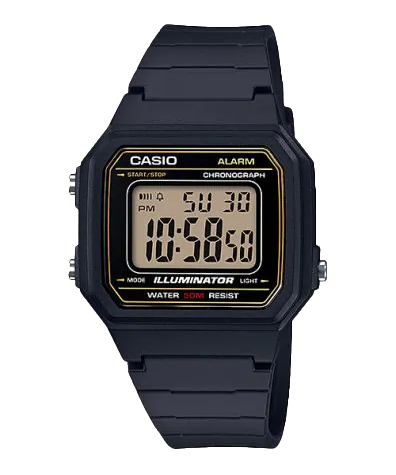 Casio W217H-9AV | Black Digital Men's Easy Reader Watch