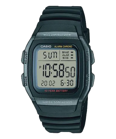 Casio W96H-1BV | Black Digital Watch