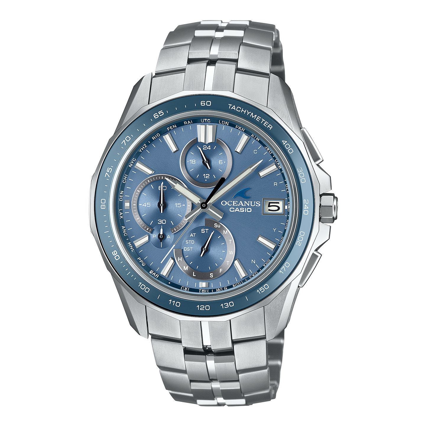 Casio OCWS7000E-2A | OCEANUS Manta Blue, Light blue