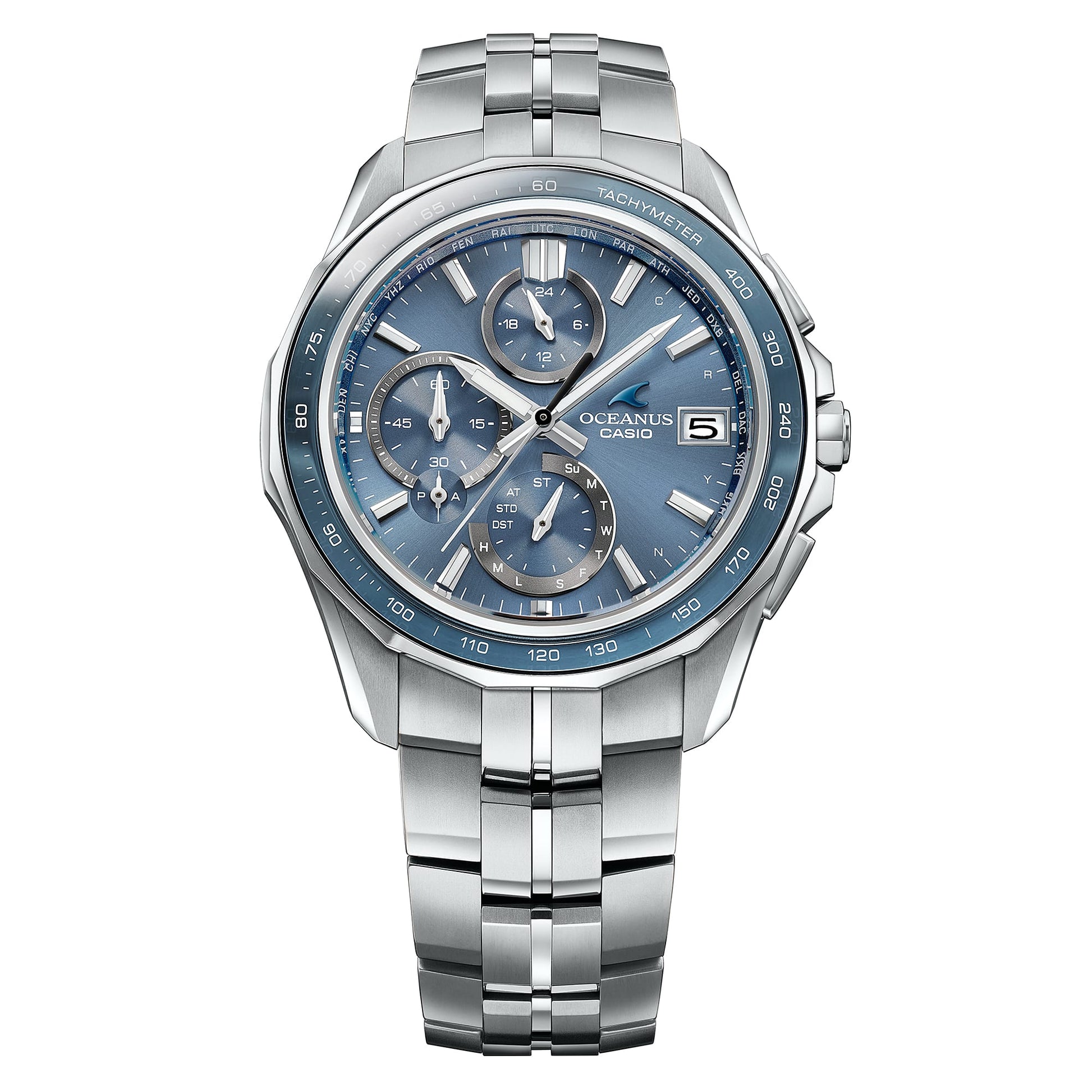 Casio OCWS7000E-2A | OCEANUS Manta Blue, Light blue