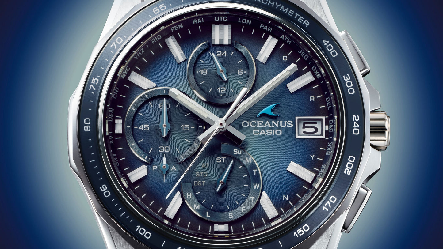 Casio OCWS7000RA2A | OCEANUS Manta Blue, Light blue