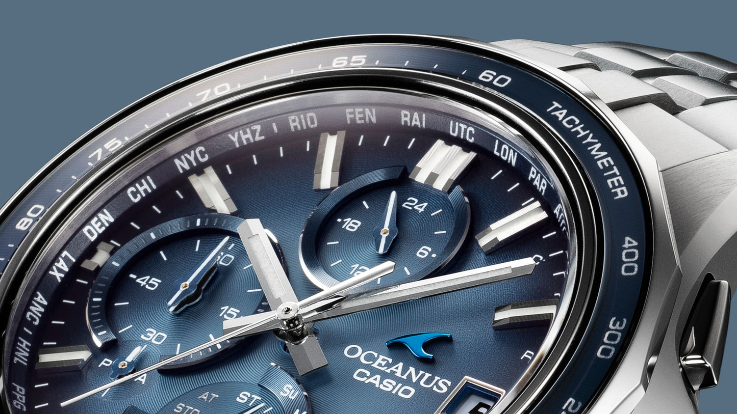 Casio OCWS7000RA2A | OCEANUS Manta Blue, Light blue