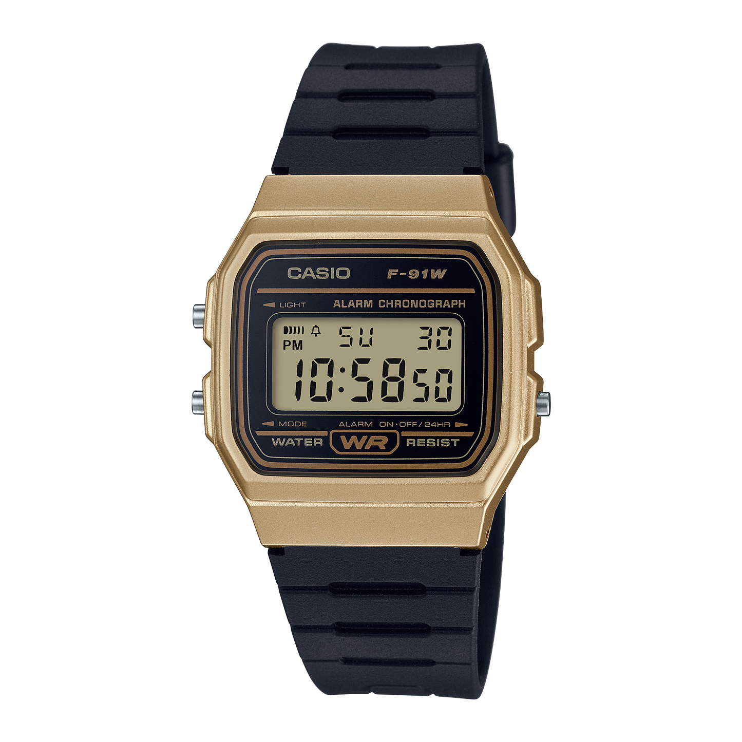 Casio F91WM-9A | Gold and Black Digital Watch