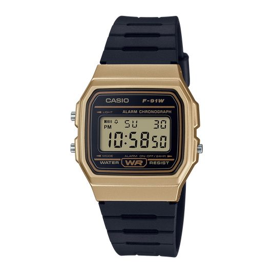 Casio F91WM-9A | Gold and Black Digital Watch