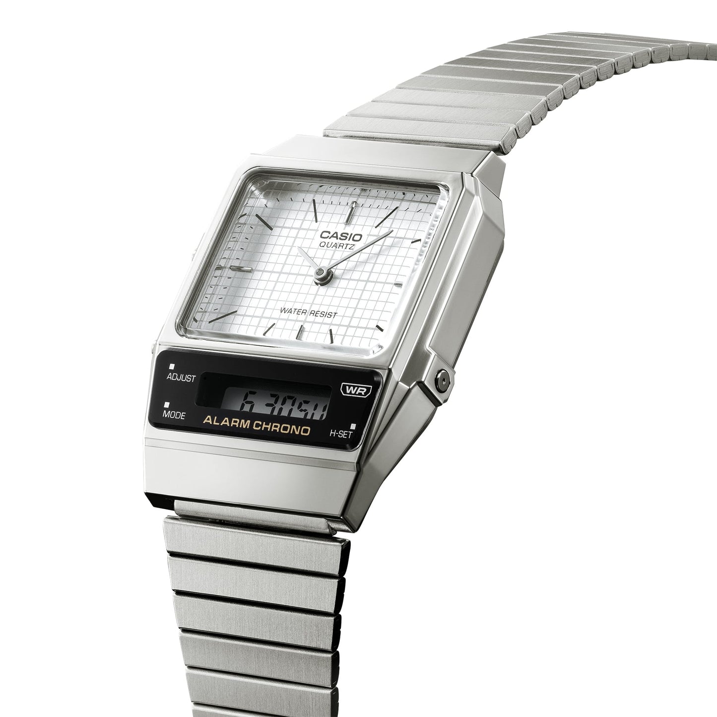 Casio AQ800E-7A | Vintage Silver Stainless Steel Watch