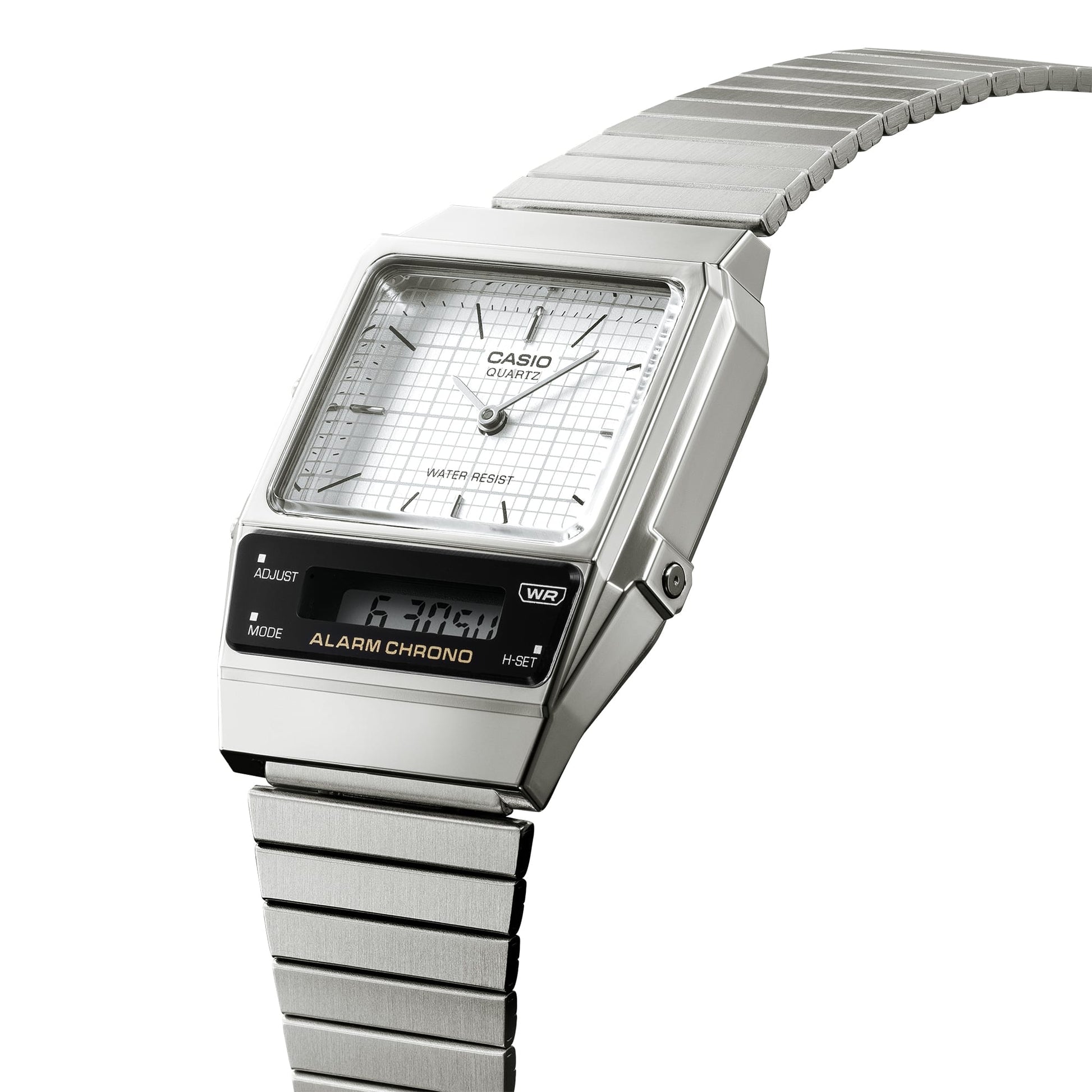 Casio AQ800E-7A | Vintage Silver Stainless Steel Watch