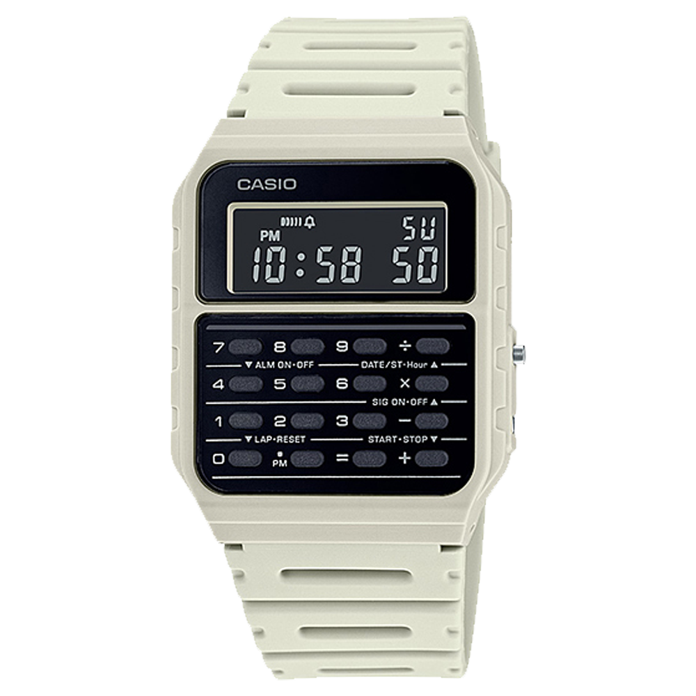 Casio CA53WF-8B | White Data Bank Watch