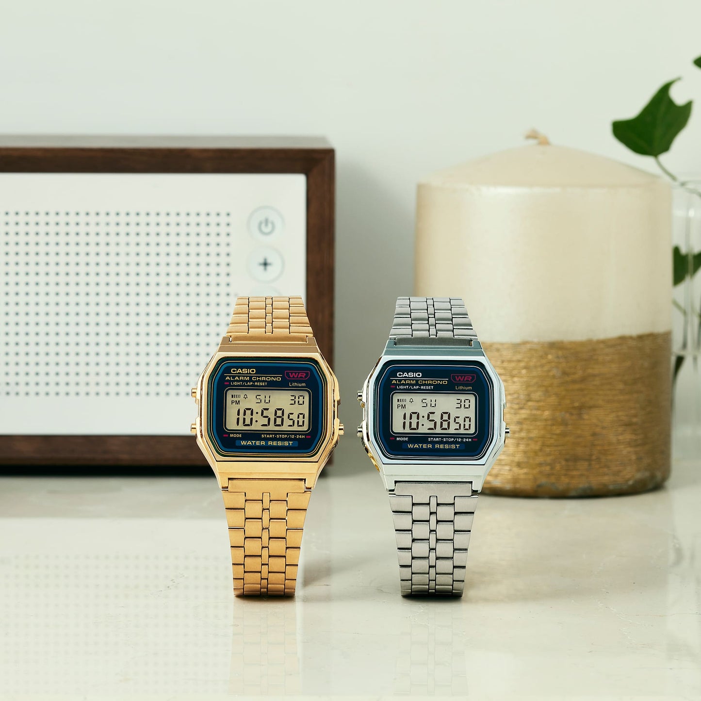 Casio A159WGEA-1VT | Vintage Gold and Black Metal Watch