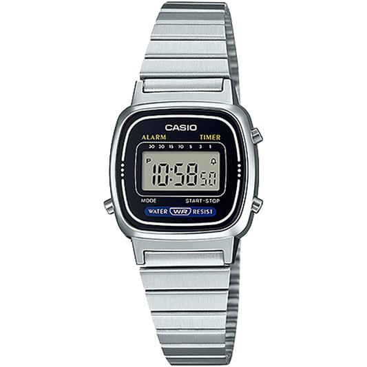 Casio LA670WA-1 | Silver Metal Digital Watch