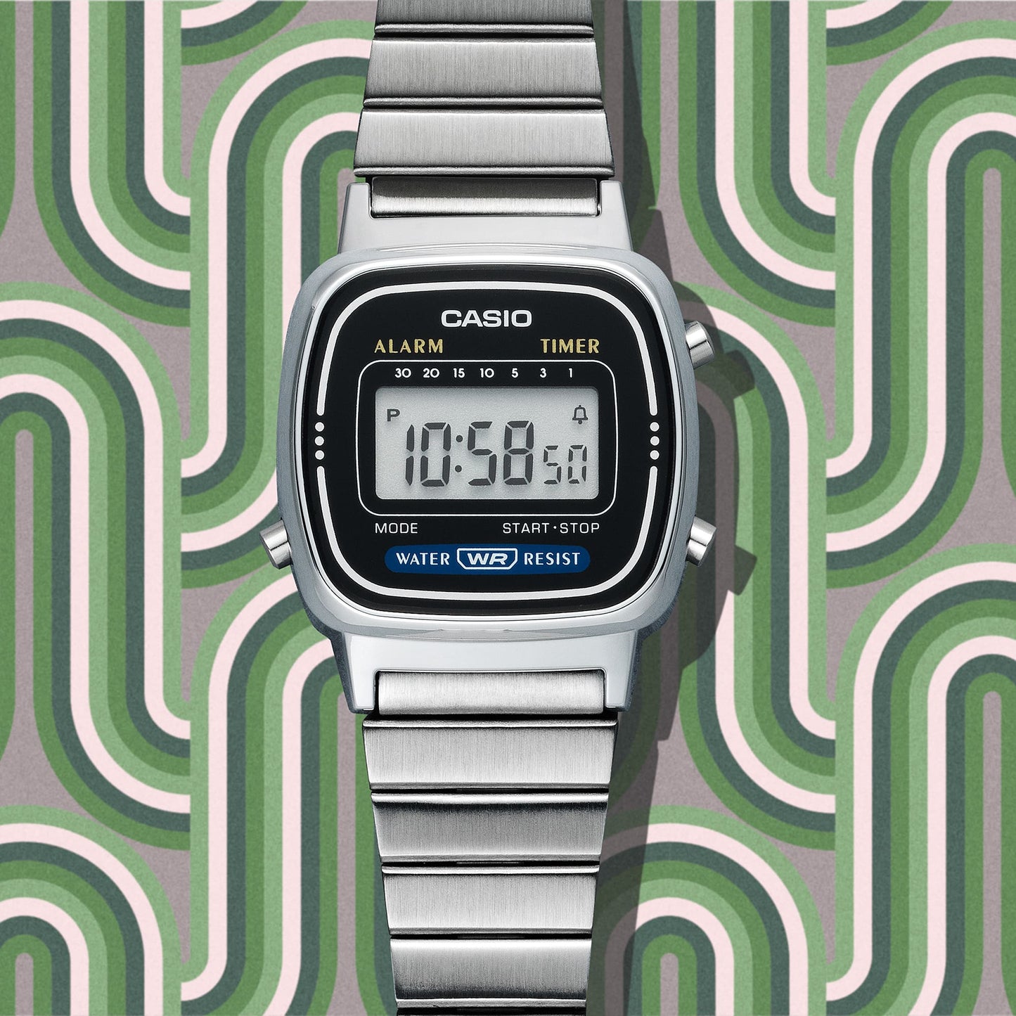 Casio LA670WA-1 | Silver Metal Digital Watch