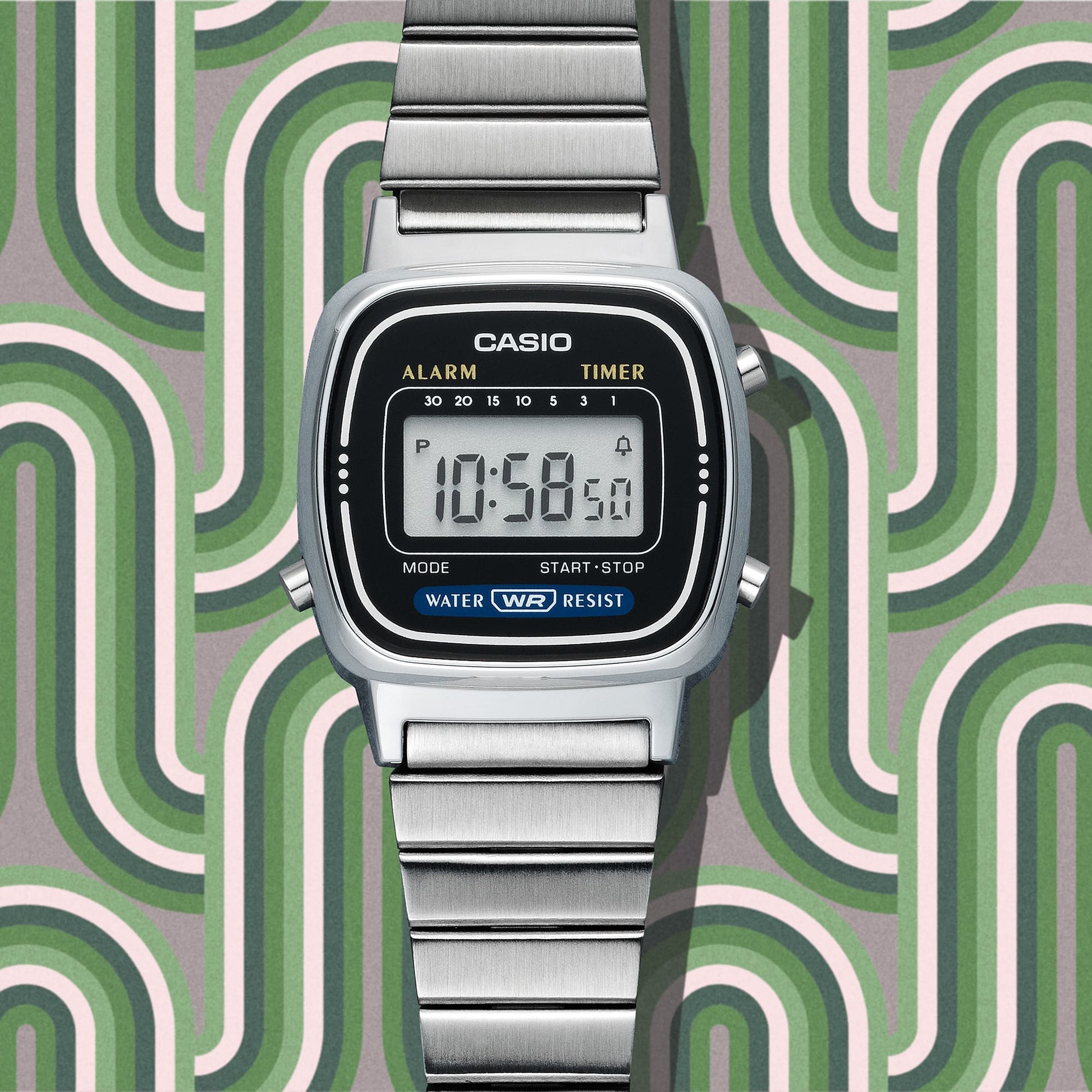 Casio LA670WA-1 | Silver Metal Digital Watch