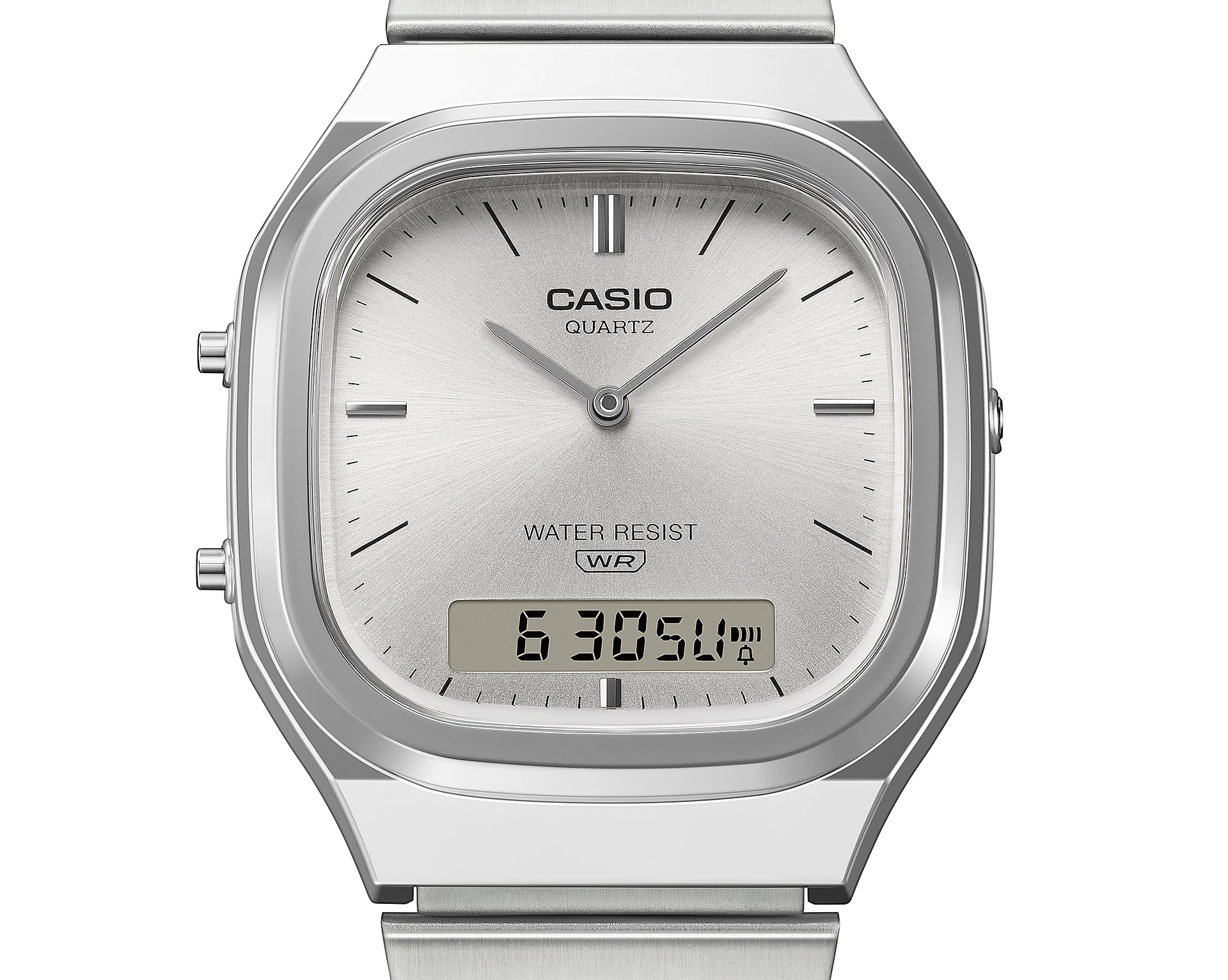 Casio AQ-240E-7A | Vintage Silver Watch with Dual Time