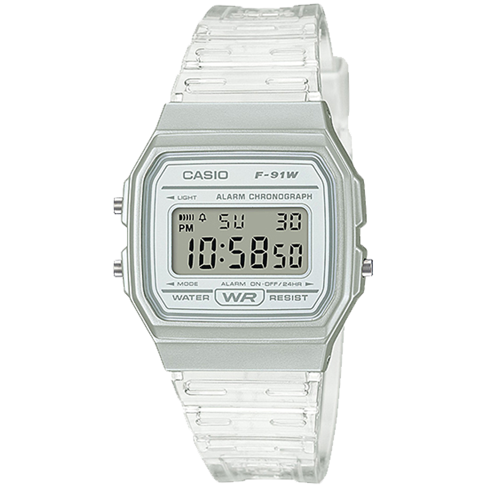 Casio F91WS-7 | White Translucent Digital Watch