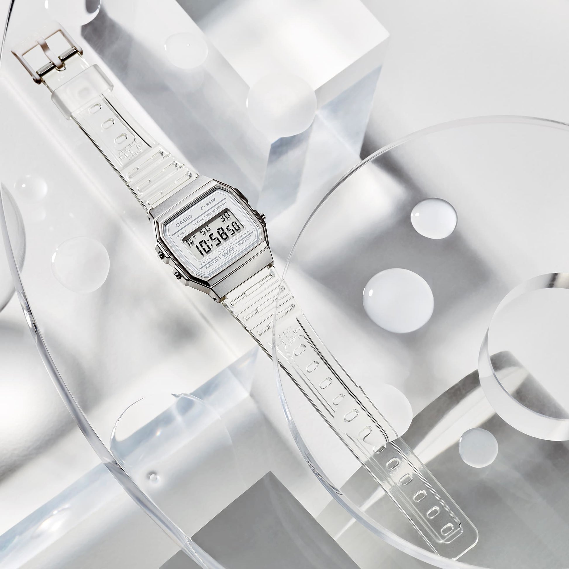 Casio F91WS-7 | White Translucent Digital Watch