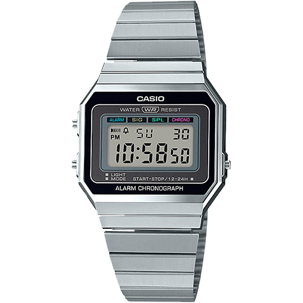 Casio A700W-1A | Vintage Stainless Steel Silver Watch