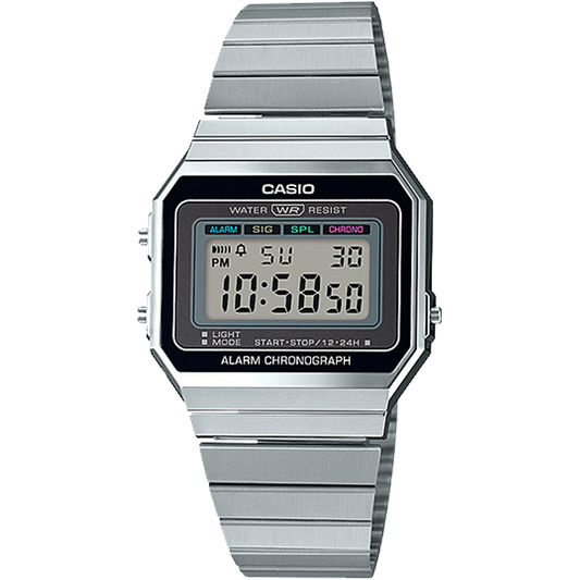 Casio A700W-1A | Vintage Stainless Steel Silver Watch