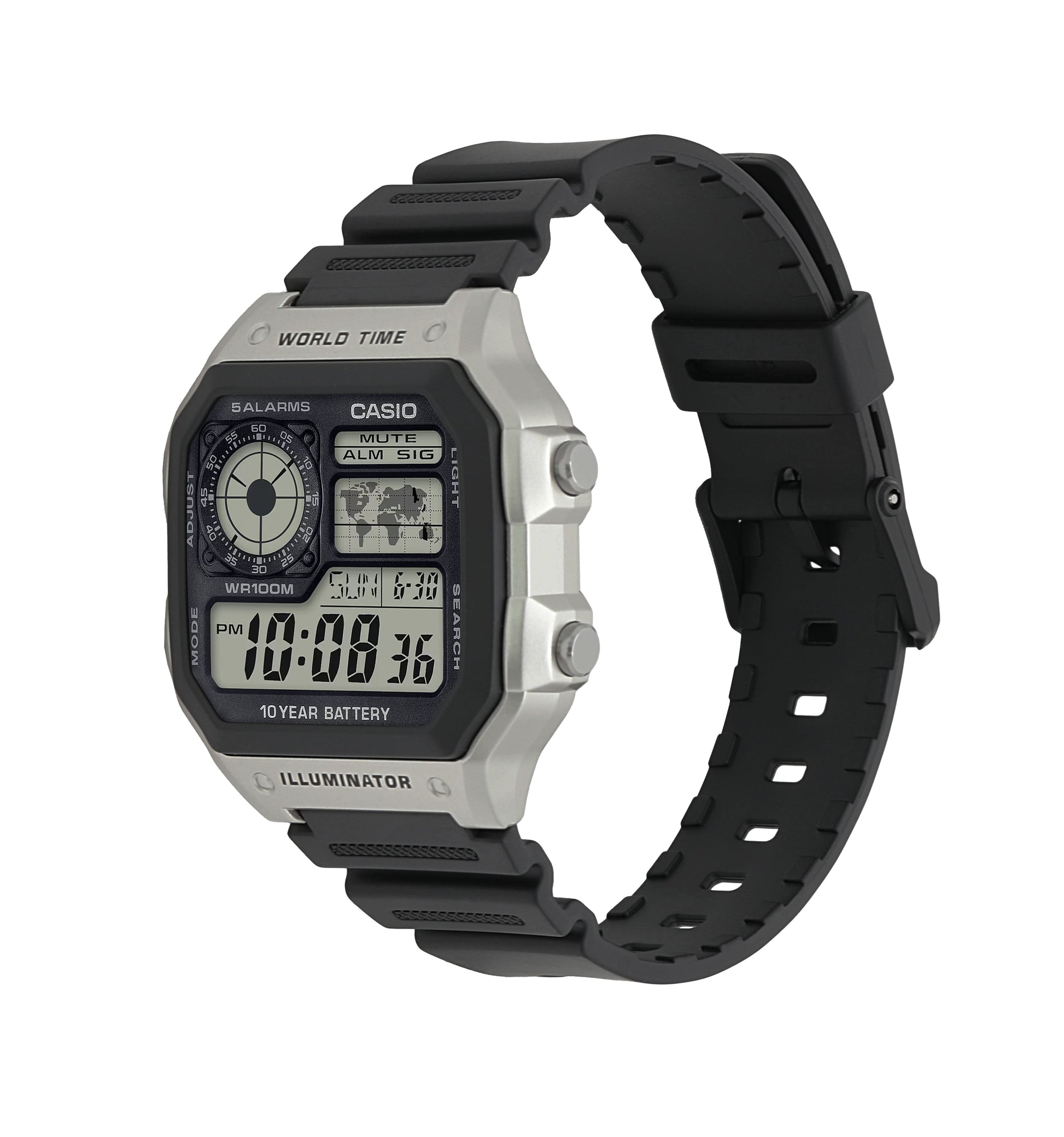 Casio AE1200WH-1CV | Illuminator Black-Silver Digital Watch