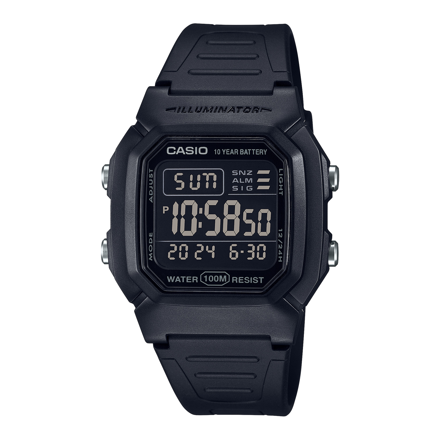 Casio W800H-1BV | Black Digital Watch