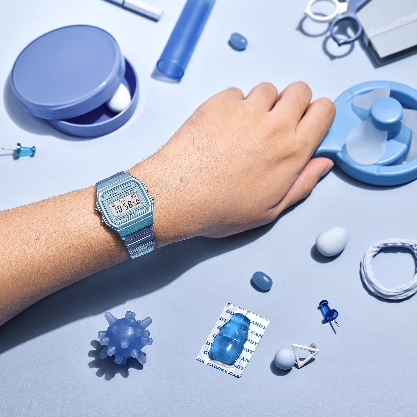 Casio F91WS-2 | Blue Translucent Digital Watch