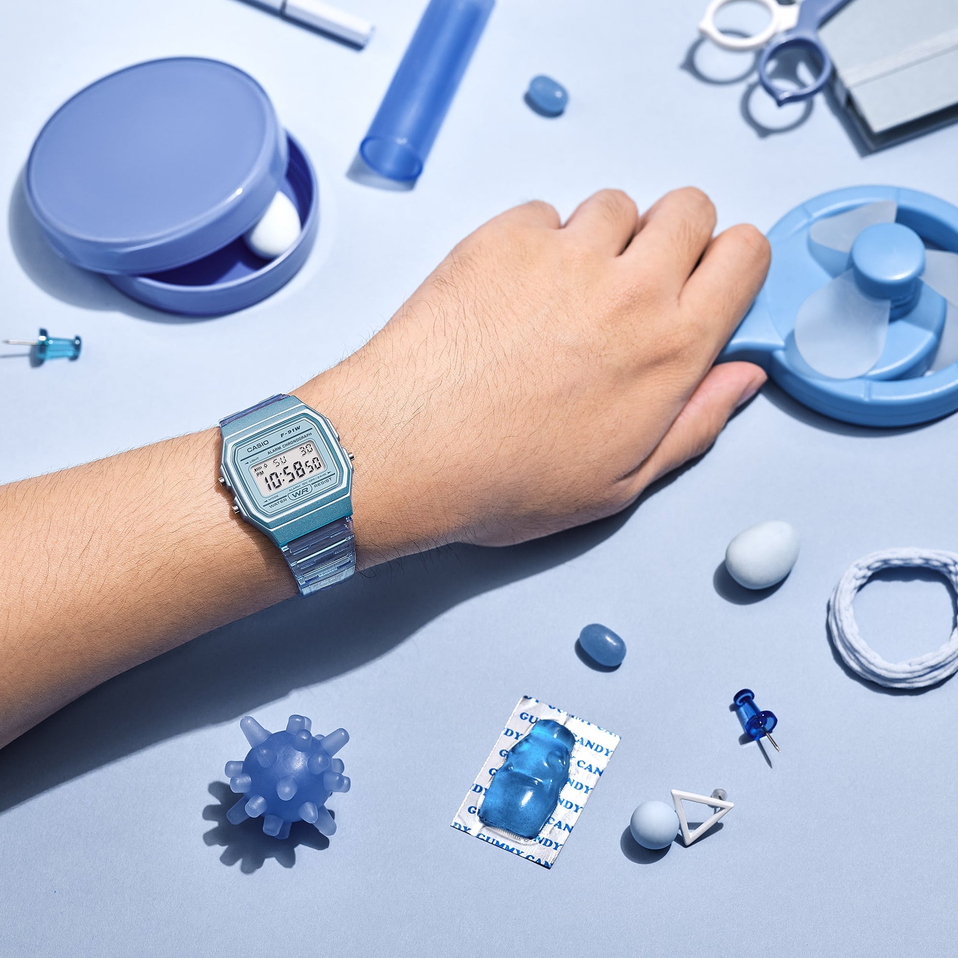 Casio F91WS-2 | Blue Translucent Digital Watch