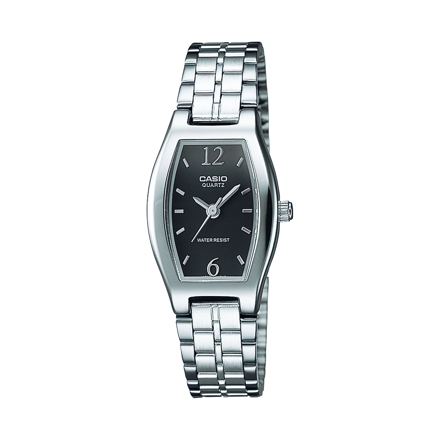 Casio LTP1254D-1A | Silver and Black Stainless Steel Analog Watch