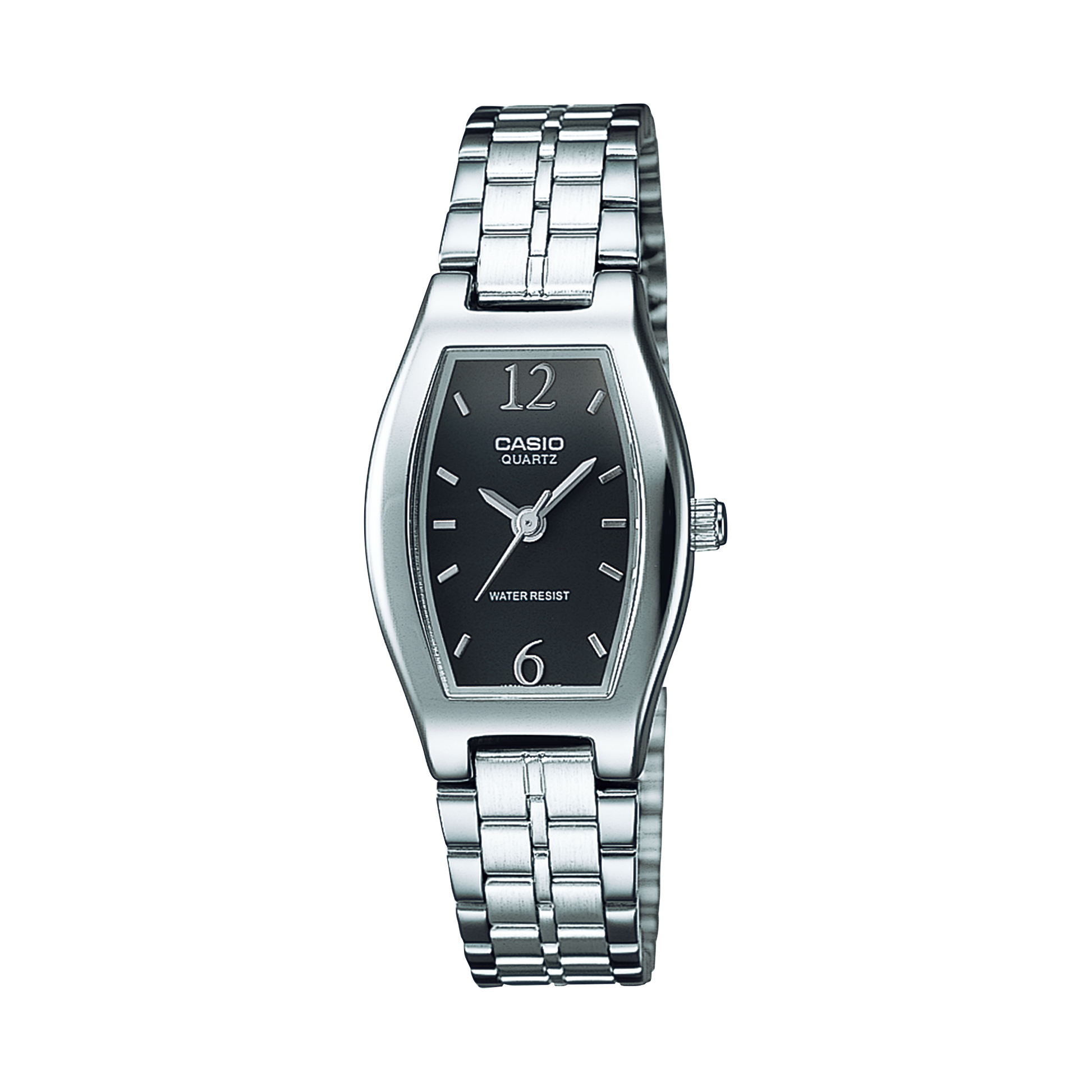 Casio LTP1254D-1A | Silver and Black Stainless Steel Analog Watch