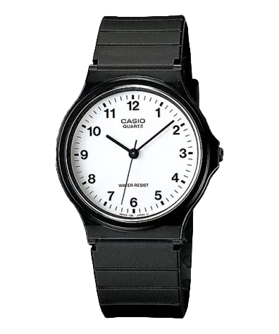 Casio MQ24-7B | Black and White Men's Analog Simple Watch