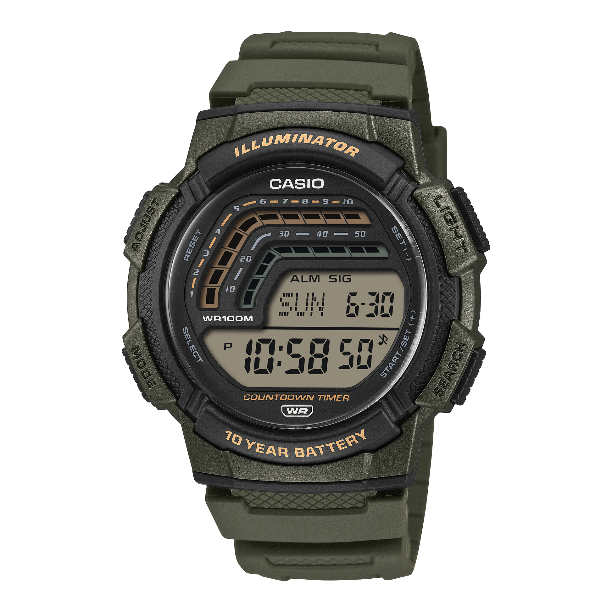 Casio WS1800-3AV Black