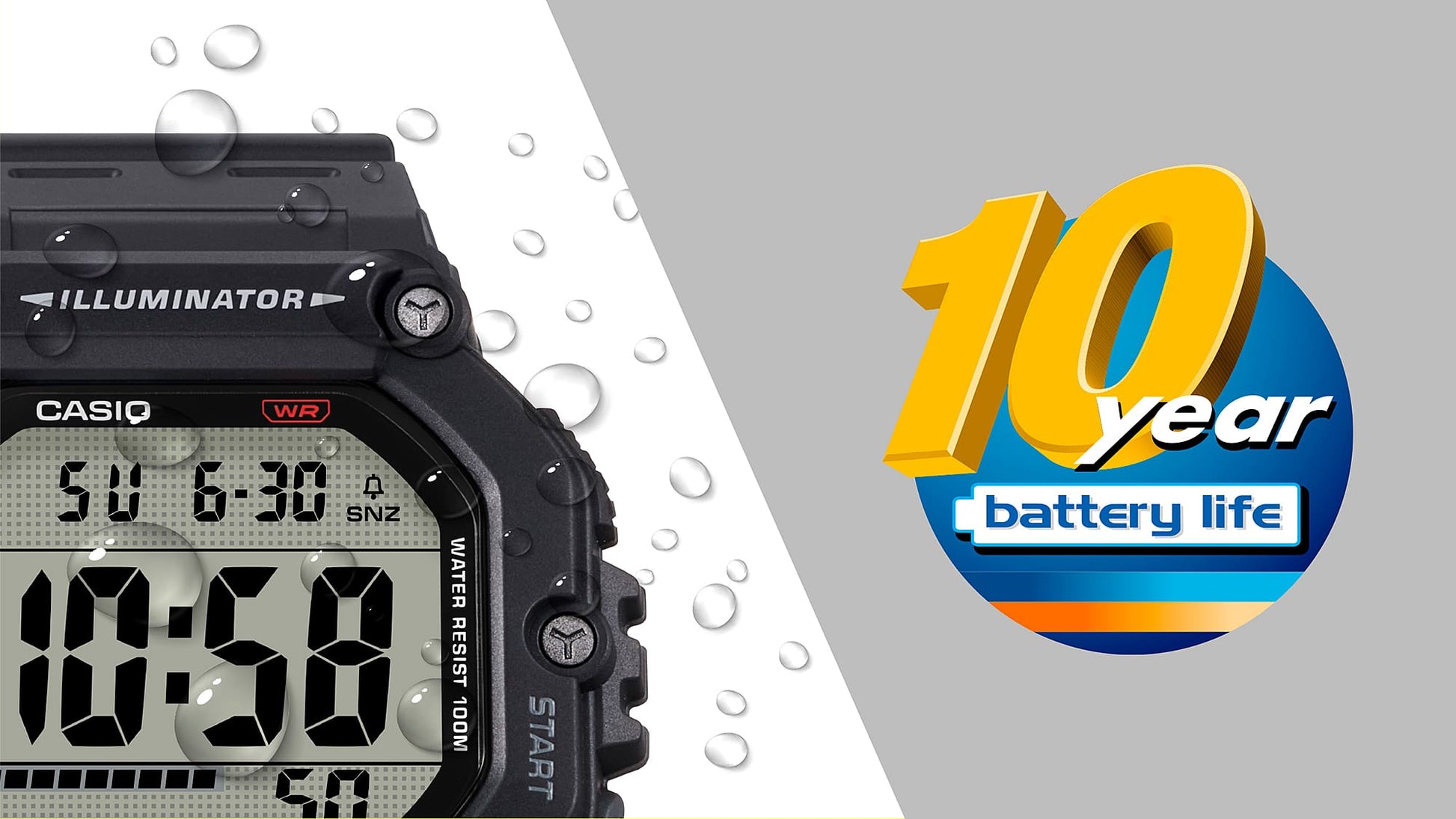 Casio AE1600H-8BV | Digital Gray