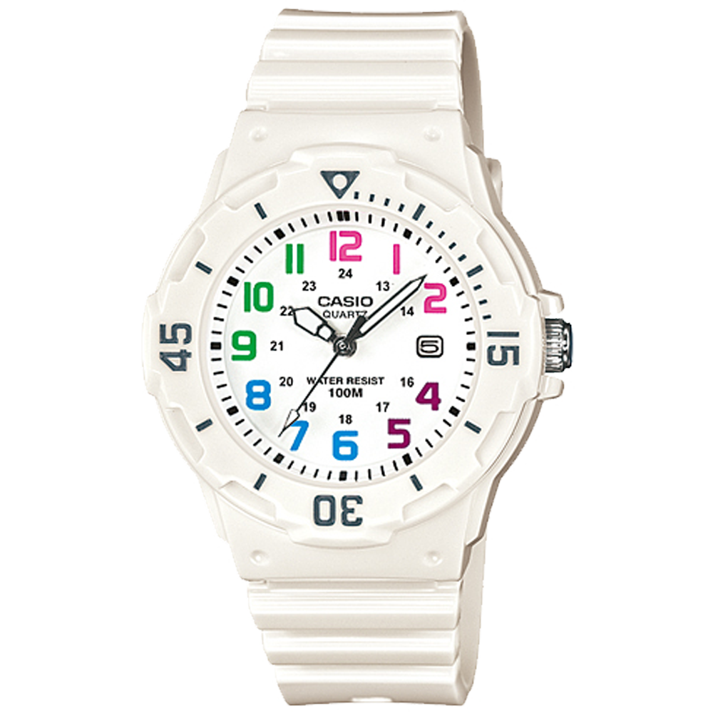 Casio LRW200H-7BV | White Analog Watch