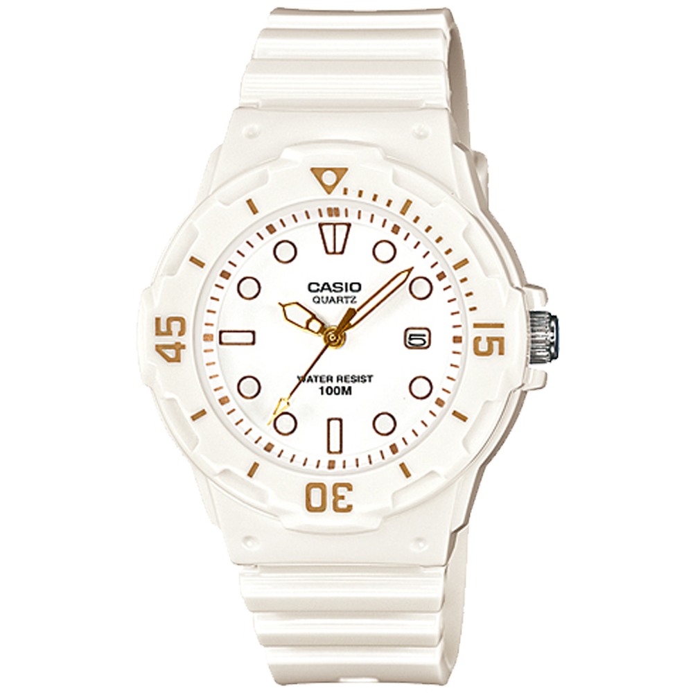 Casio LRW200H-7E2V | White and Gold Analog Watch