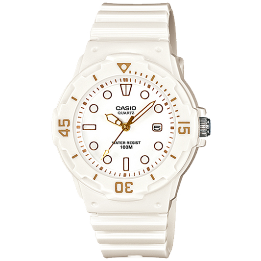 Casio LRW200H-7E2V | White and Gold Analog Watch