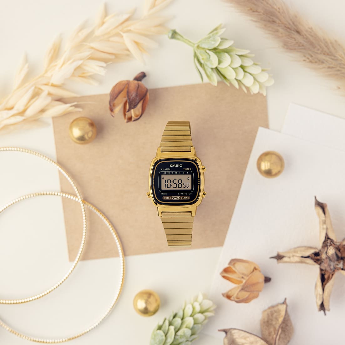 Casio LA670WGA-1 | Gold Metal Vintage Watch