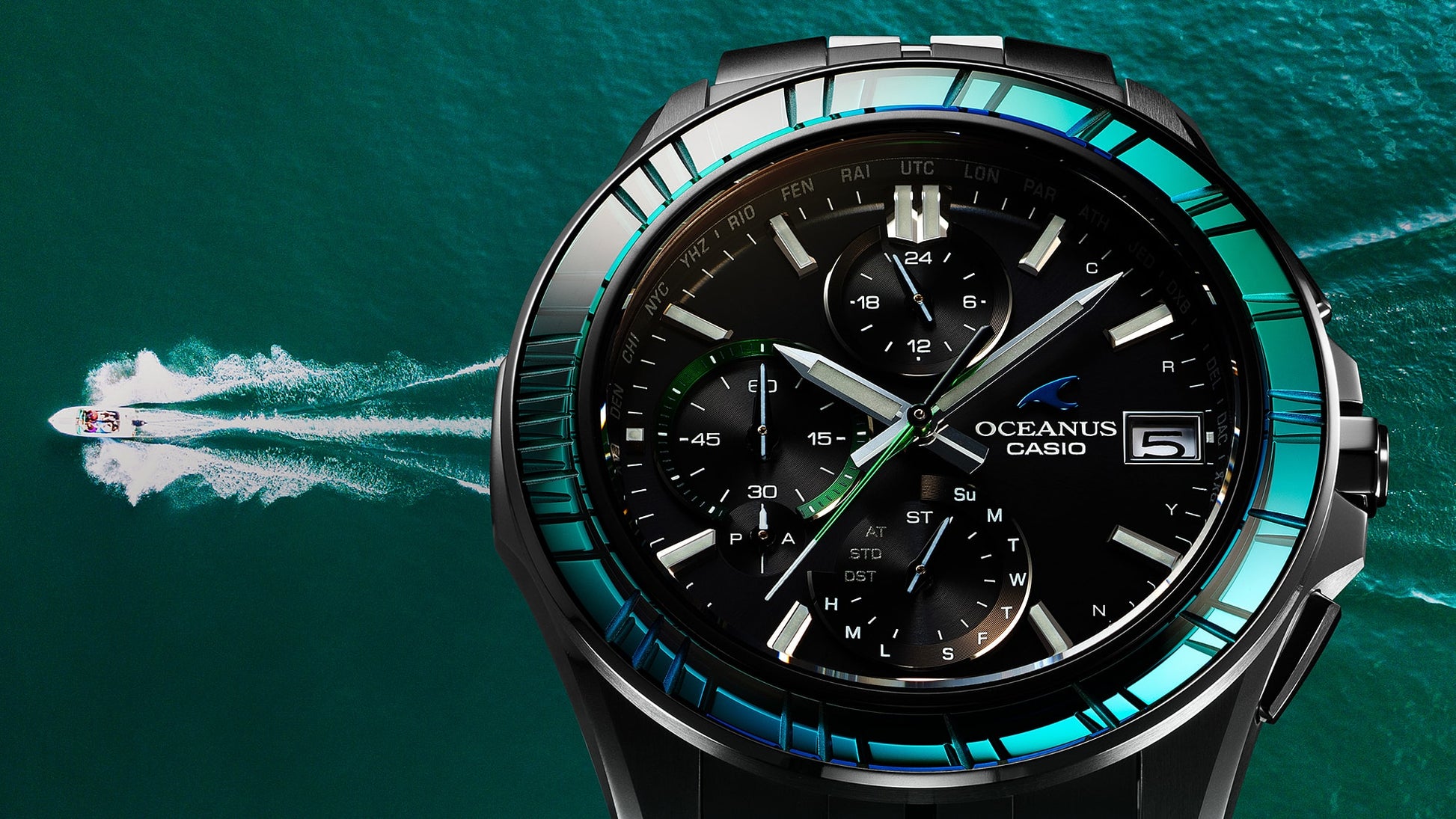 Casio OCWS7000SG1A | OCEANUS Manta Green